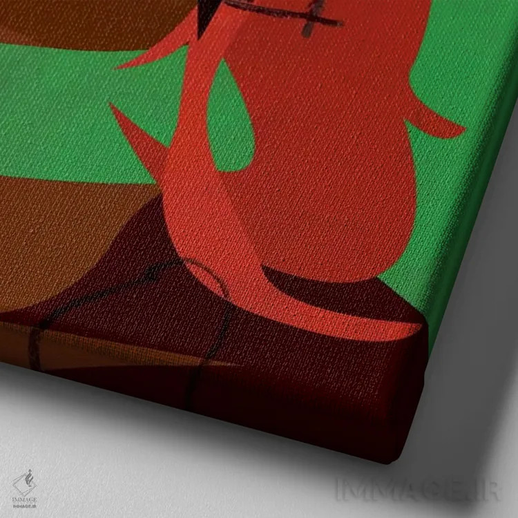 تابلو کاجی ۵ اثر دای کریس آرت (هنرمند) - نمای نزدیک بافت بوم