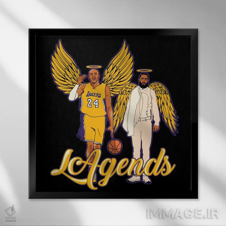 تابلو افسانهها (اشتباه املایی: Legends) اثر دای کریس آرت (هنرمند) - نمای قابدار مشکی