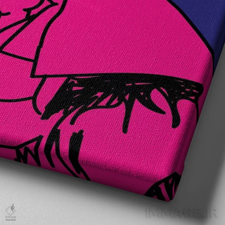 تابلو استراحت دود مقدس ۲ اثر دای کریس آرت (هنرمند) - نمای نزدیک بافت بوم