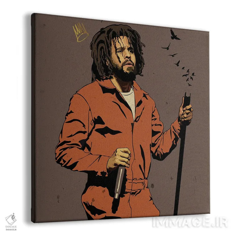 تابلو جے کول (خواننده) اثر دای کریس آرت (هنرمند) - نمای پرسپکتیو محصول