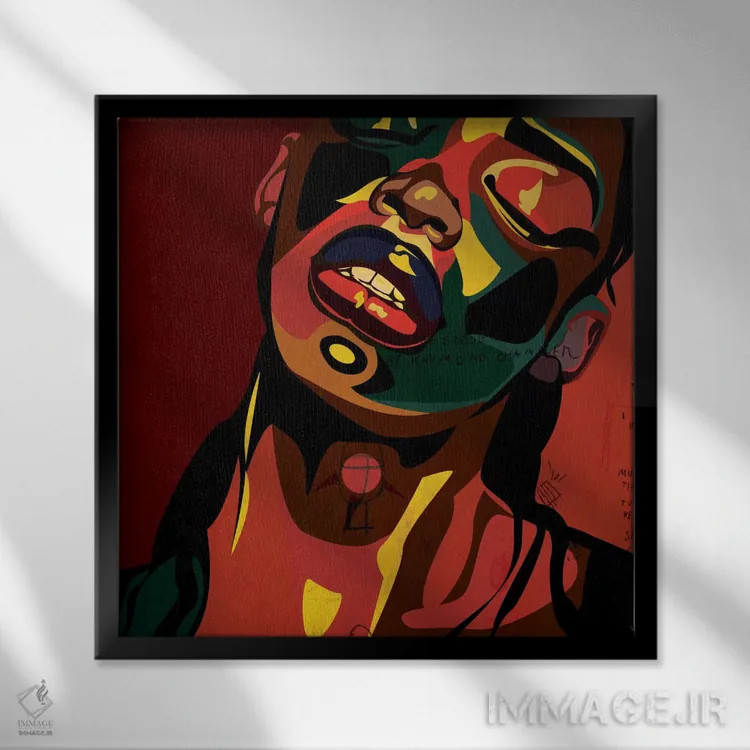 تابلو کاجی ۴ اثر دای کریس آرت (هنرمند) - نمای قابدار مشکی