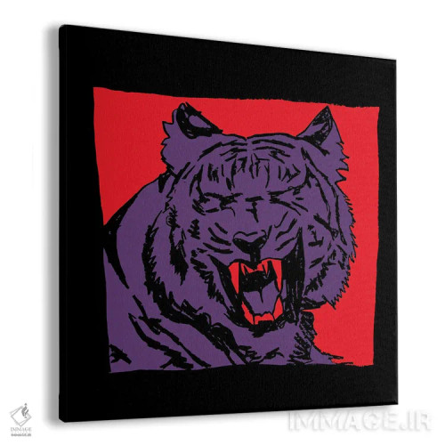 تابلو ببر بنفش ۲۰۲۰ اثر دای کریس آرت (هنرمند) - نمای پرسپکتیو محصول