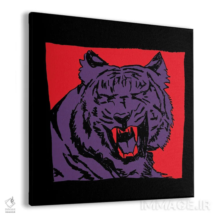 تابلو ببر بنفش ۲۰۲۰ اثر دای کریس آرت (هنرمند) - نمای پرسپکتیو محصول