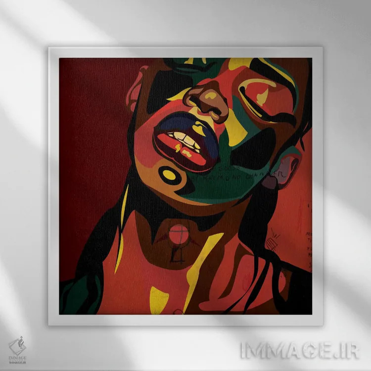 تابلو کاجی ۴ اثر دای کریس آرت (هنرمند) - نمای قابدار سفید