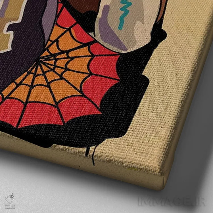 تابلو کامارا (نام خاص) اثر دای کریس آرت (هنرمند) - نمای نزدیک بافت بوم