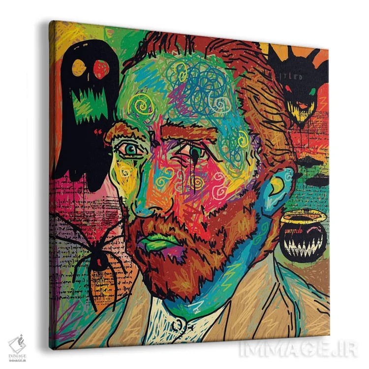 تابلو نسخه ترسناک ون گوگ اثر دای کریس آرت (هنرمند) - نمای پرسپکتیو محصول