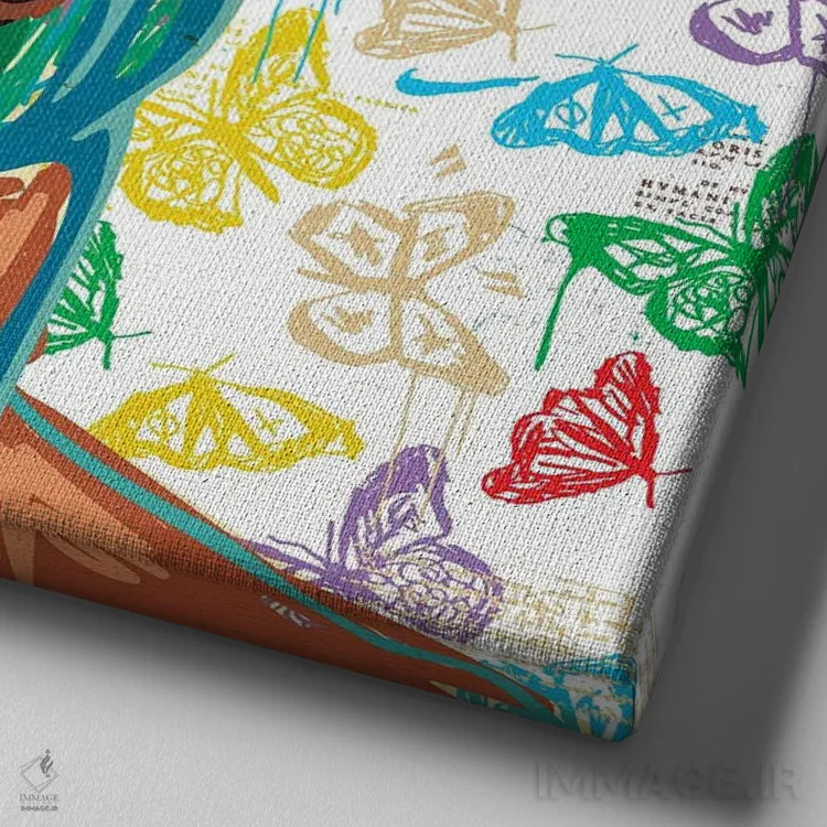 تابلو استایل بندر UFC (ورزشکار) اثر دای کریس آرت (هنرمند) - نمای نزدیک بافت بوم