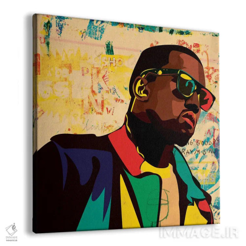 تابلو کانیه (نام هنرمند) اثر دای کریس آرت (هنرمند) - نمای پرسپکتیو محصول