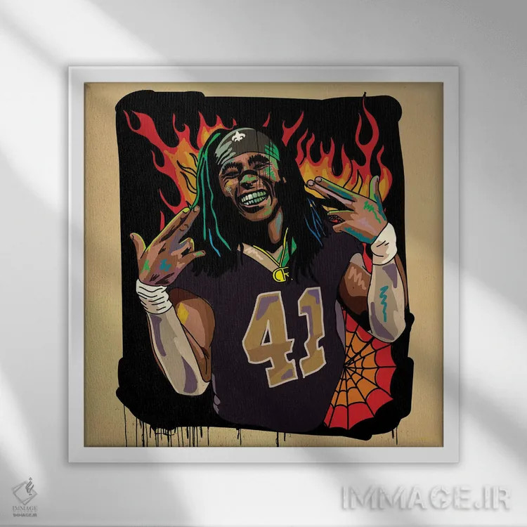 تابلو کامارا (نام خاص) اثر دای کریس آرت (هنرمند) - نمای قابدار سفید