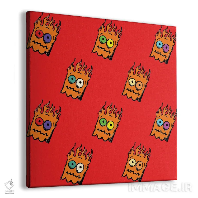 تابلو طرح شعله روح اثر دای کریس آرت (هنرمند) - نمای پرسپکتیو محصول