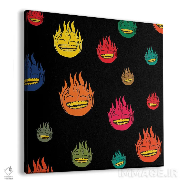 تابلو مالوجیهای رنگارنگ اثر دای کریس آرت (هنرمند) - نمای پرسپکتیو محصول