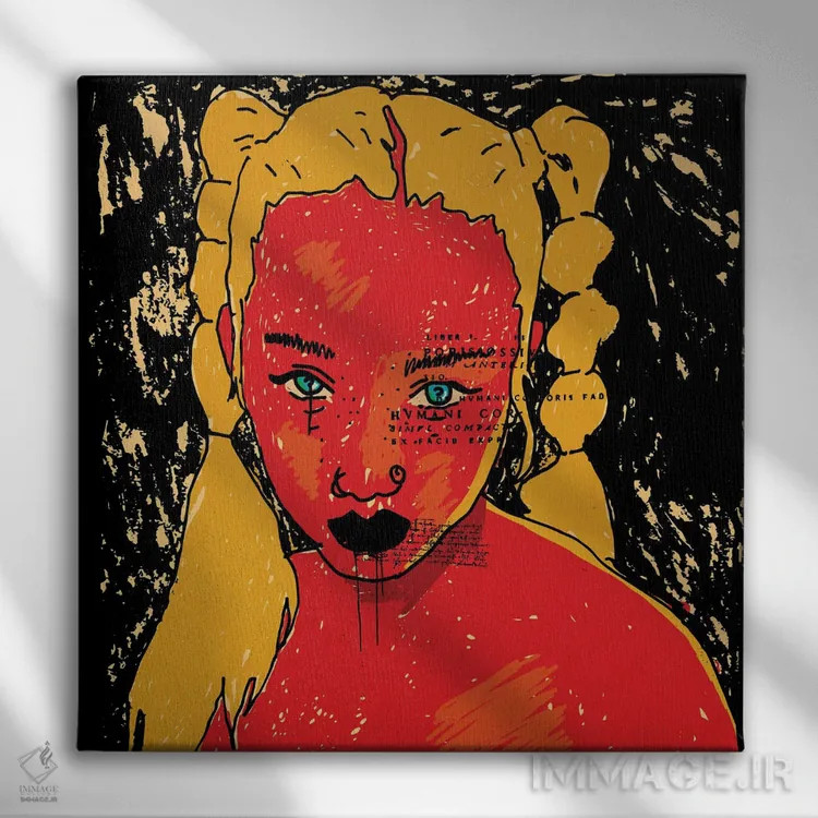 تابلو هیبرید باشکوه اثر دای کریس آرت (هنرمند) - نمای روبهرو روی دیوار