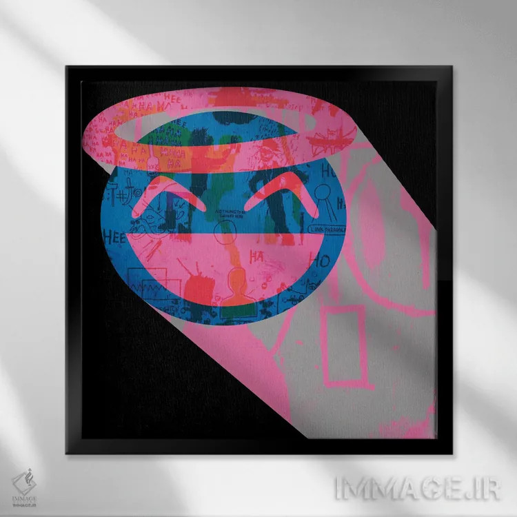 تابلو مالوجی متحرک اثر دای کریس آرت (هنرمند) - نمای قابدار مشکی