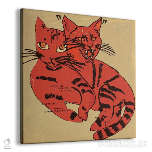 تابلو دو حال دو گربه اثر دای کریس آرت (هنرمند) - نمای پرسپکتیو محصول