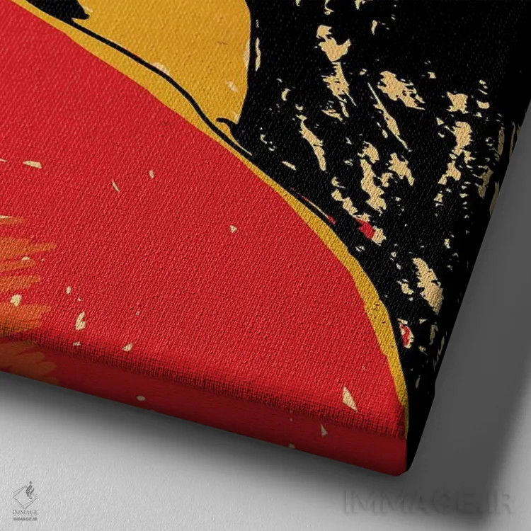 تابلو هیبرید باشکوه اثر دای کریس آرت (هنرمند) - نمای نزدیک بافت بوم