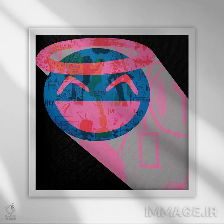 تابلو مالوجی متحرک اثر دای کریس آرت (هنرمند) - نمای قابدار سفید