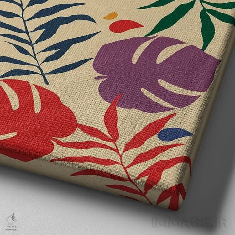 تابلو طرح گلهای هایپبست اثر دای کریس آرت (هنرمند) - نمای نزدیک بافت بوم