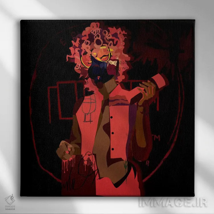 تابلو مارنیو ۳ اثر دای کریس آرت (هنرمند) - نمای روبهرو روی دیوار