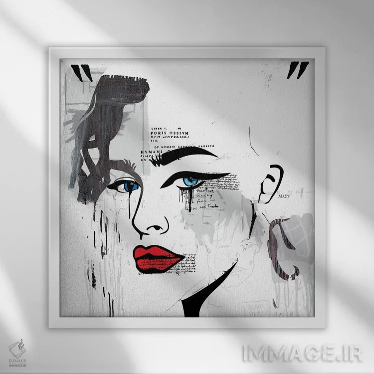 تابلو دختر کلاسیک یونانی اثر دای کریس آرت (هنرمند) - نمای قابدار سفید