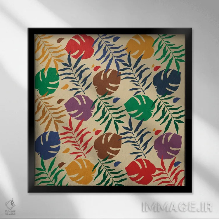 تابلو طرح گلهای هایپبست اثر دای کریس آرت (هنرمند) - نمای قابدار مشکی