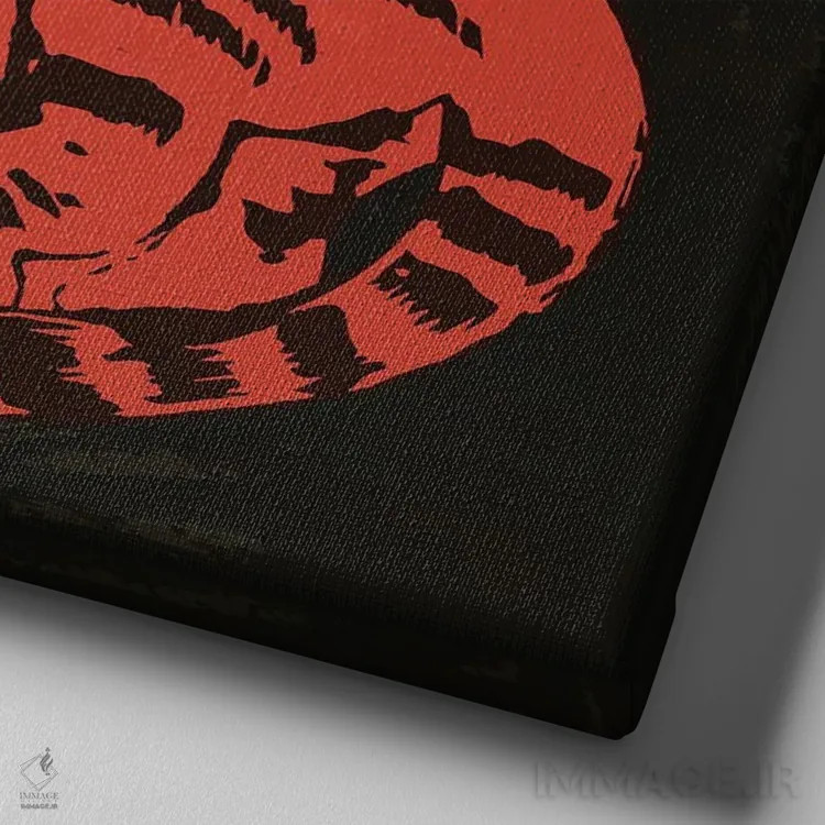 تابلو یک گربه دو حال و هوا اثر دای کریس آرت (هنرمند) - نمای نزدیک بافت بوم