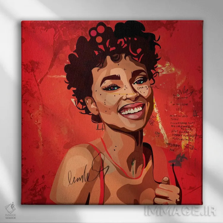 تابلو اشلی بلیک دوم (اثر هنری) اثر دای کریس آرت (هنرمند) - نمای روبهرو روی دیوار