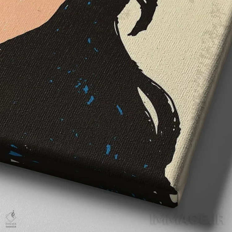 تابلو از من درباره ادوبی ایلاستریتور بپرسید اثر دای کریس آرت (هنرمند) - نمای نزدیک بافت بوم