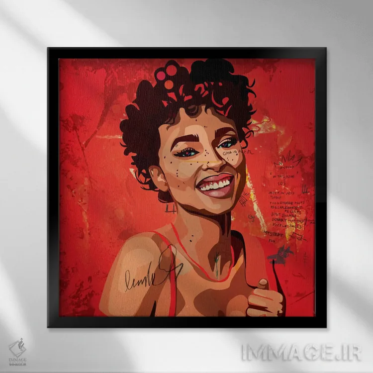 تابلو اشلی بلیک دوم (اثر هنری) اثر دای کریس آرت (هنرمند) - نمای قابدار مشکی