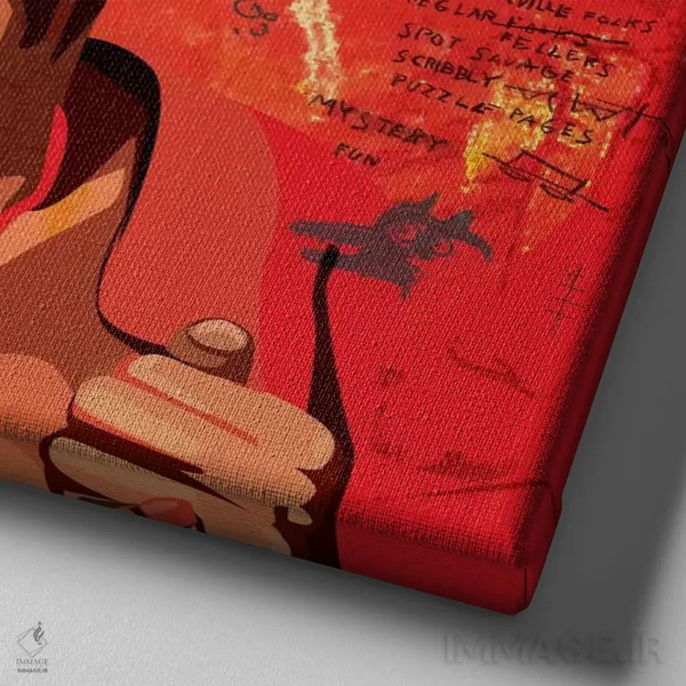 تابلو اشلی بلیک دوم (اثر هنری) اثر دای کریس آرت (هنرمند) - نمای نزدیک بافت بوم