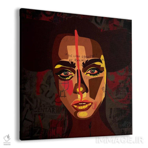 تابلو دختر قبیلهای اثر دای کریس آرت (هنرمند) - نمای پرسپکتیو محصول