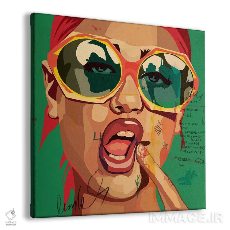 تابلو دختر بازیگوش اثر دای کریس آرت (هنرمند) - نمای پرسپکتیو محصول