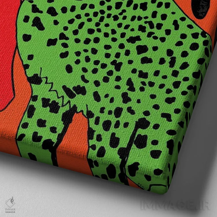 تابلو نگهبانان اثر دای کریس آرت (هنرمند) - نمای نزدیک بافت بوم