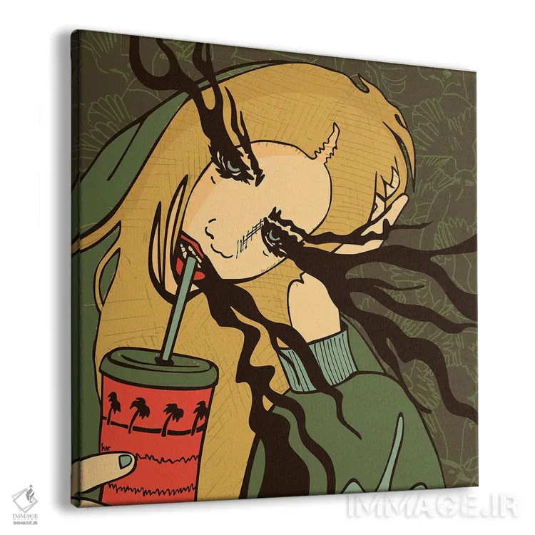 تابلو دختر بیعنوان ۲۰۲۲ اثر دای کریس آرت (هنرمند) - نمای پرسپکتیو محصول