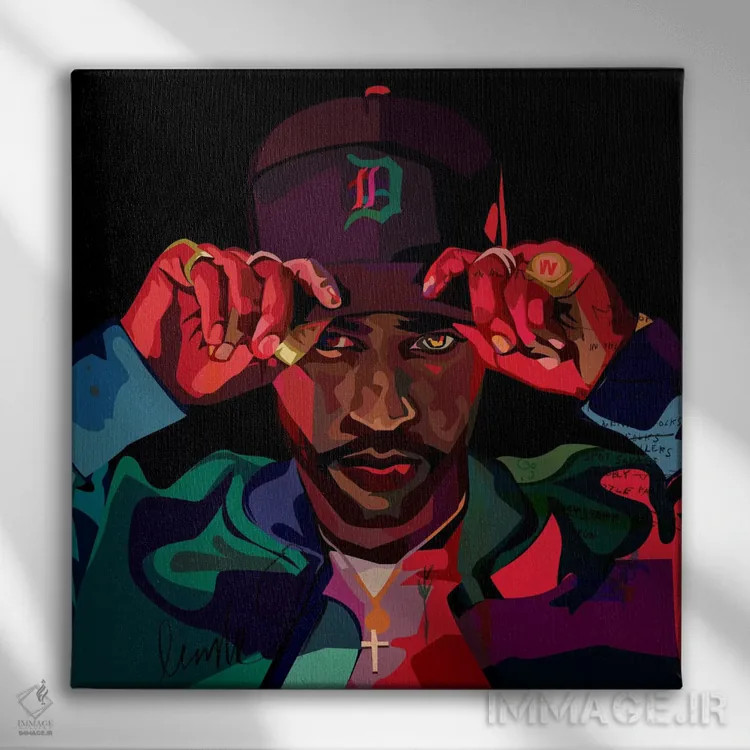 تابلو بیگ شان دوم (هنرمند) اثر دای کریس آرت (هنرمند) - نمای روبهرو روی دیوار