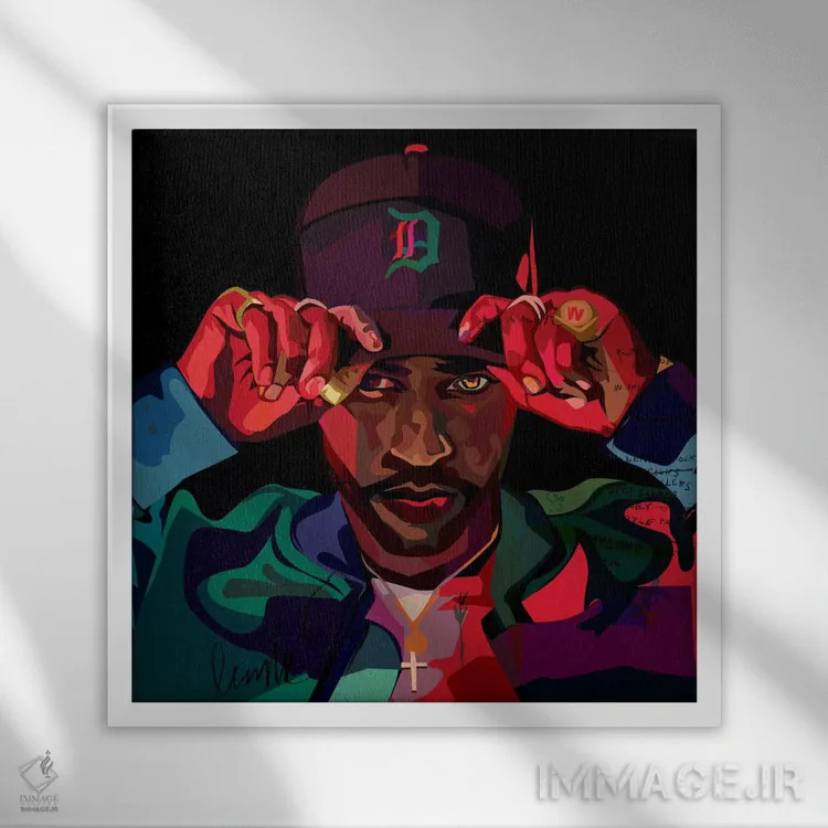 تابلو بیگ شان دوم (هنرمند) اثر دای کریس آرت (هنرمند) - نمای قابدار سفید