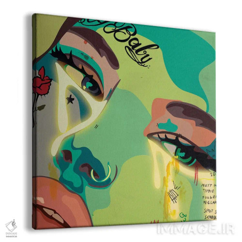 تابلو گریهکن (اشاره به شخصیت حساس یا کودکانه) اثر دای کریس آرت (هنرمند) - نمای پرسپکتیو محصول
