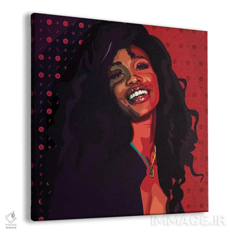 تابلو اسزیاِی (خواننده آمریکایی) اثر دای کریس آرت (هنرمند) - نمای پرسپکتیو محصول
