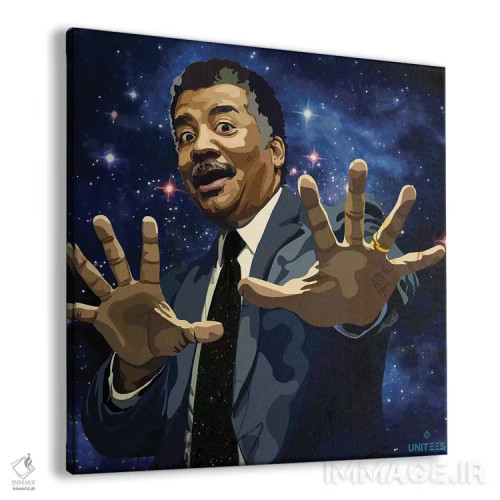 تابلو نیل دگراس تایسون (دانشمند) اثر دای کریس آرت (هنرمند) - نمای پرسپکتیو محصول