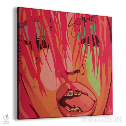 تابلو دختر سیمدندانی اثر دای کریس آرت (هنرمند) - نمای پرسپکتیو محصول