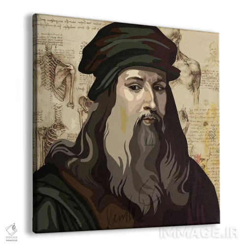 تابلو لئوناردو داوینچی اثر دای کریس آرت (هنرمند) - نمای پرسپکتیو محصول