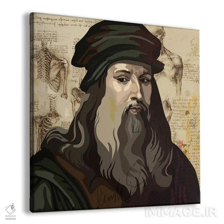 تابلو لئوناردو داوینچی اثر دای کریس آرت (هنرمند) - نمای پرسپکتیو محصول