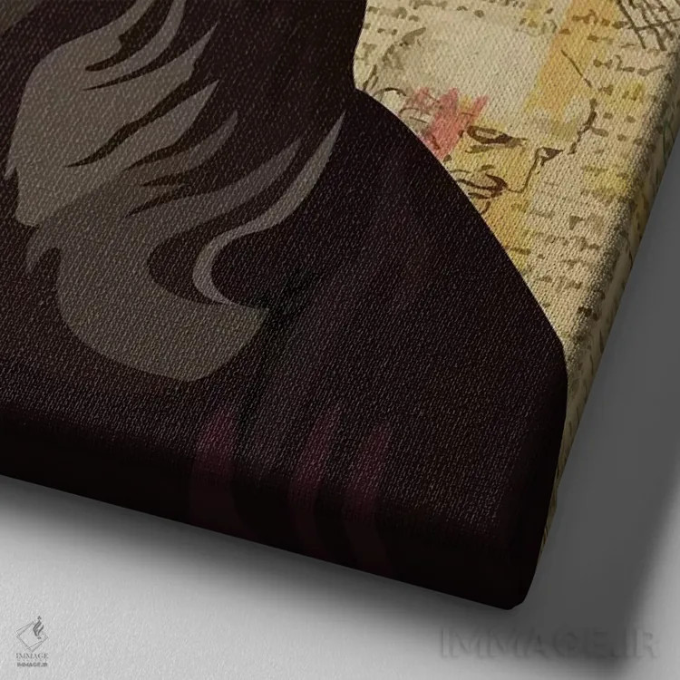 تابلو لئوناردو داوینچی اثر دای کریس آرت (هنرمند) - نمای نزدیک بافت بوم