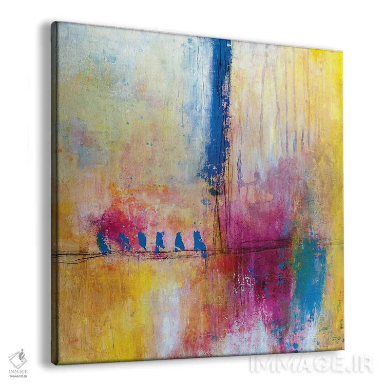 تابلو پرندگان روی سیم اثر دب چانی - نمای پرسپکتیو محصول