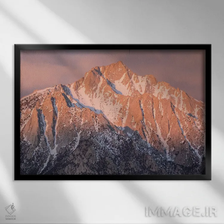تابلو Lone Pine Peak II,تپههای آلاباما، قله لون پایْن ۲ اثر دیوید کلاپ - نمای قابدار مشکی