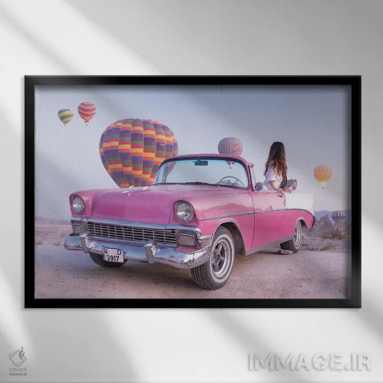 تابلو خودروی کلاسیک کاپادوکیه ۲ اثر دیوید کلاپ - نمای قابدار مشکی