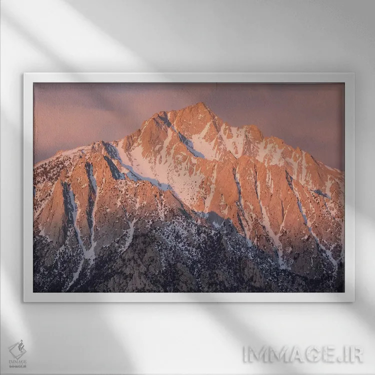 تابلو Lone Pine Peak II,تپههای آلاباما، قله لون پایْن ۲ اثر دیوید کلاپ - نمای قابدار سفید