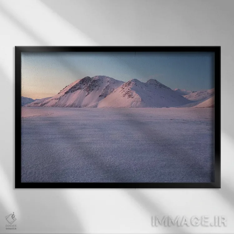 تابلو آیستراهورن ایسلند ۱۵ اثر دیوید کلاپ - نمای قابدار مشکی
