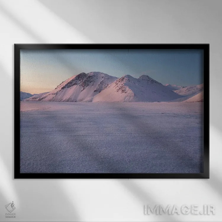 تابلو آیستراهورن ایسلند ۱۵ اثر دیوید کلاپ - نمای قابدار مشکی