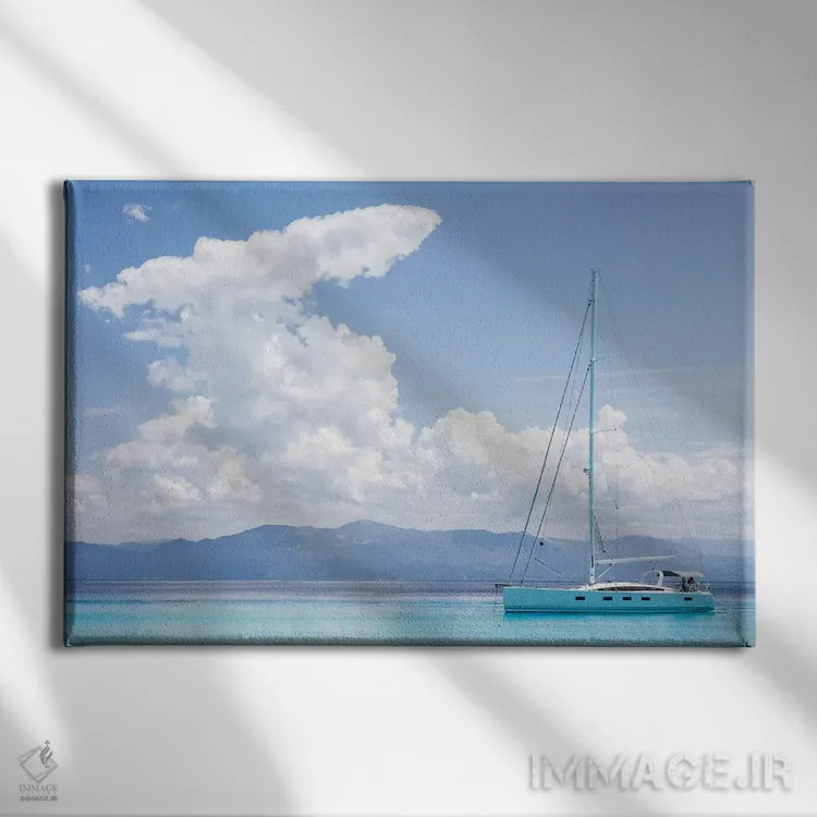 تابلو کورفو نقرهای ۱۸ اثر دیوید کلاپ - نمای روبهرو روی دیوار