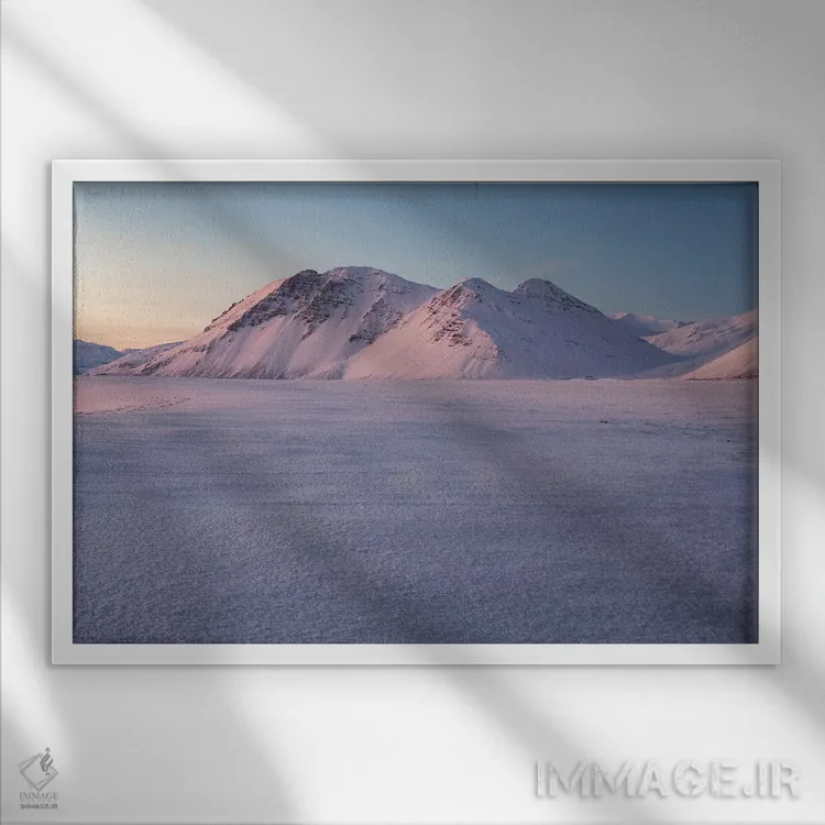 تابلو آیستراهورن ایسلند ۱۵ اثر دیوید کلاپ - نمای قابدار سفید